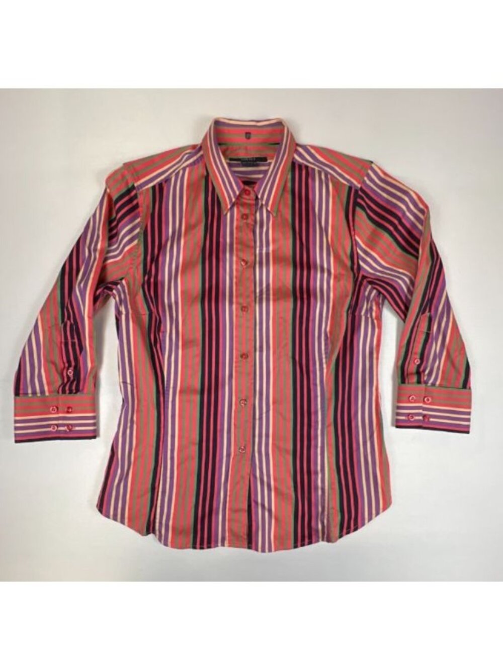 Gant Women's Multi-Color Striped Button-Down Shirt Long Sleeve Size 10
